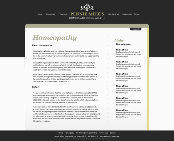Pennie Mihos Homeopath Website A