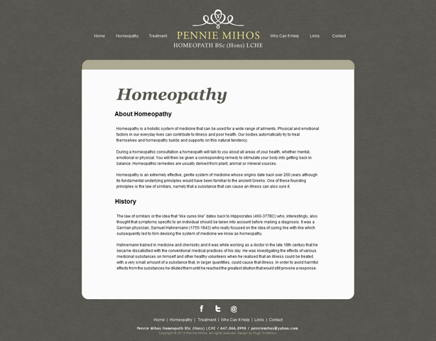 Pennie Mihos Homeopath Website B