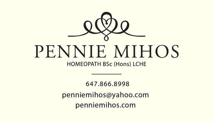 Pennie Mihos Homeopath Businesscard